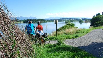 Radfahren am Oberen Lechsee